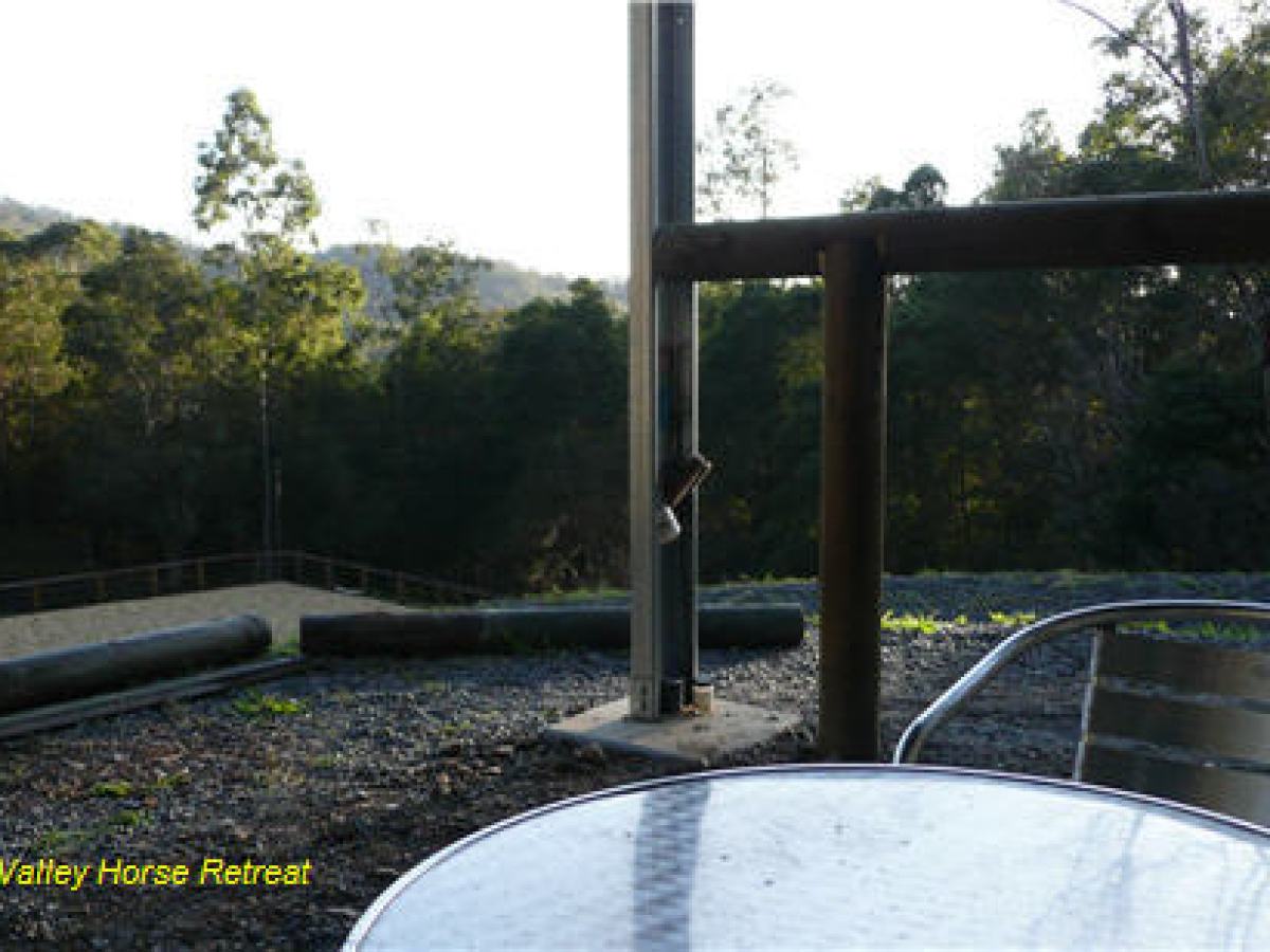 a bench in front of a window