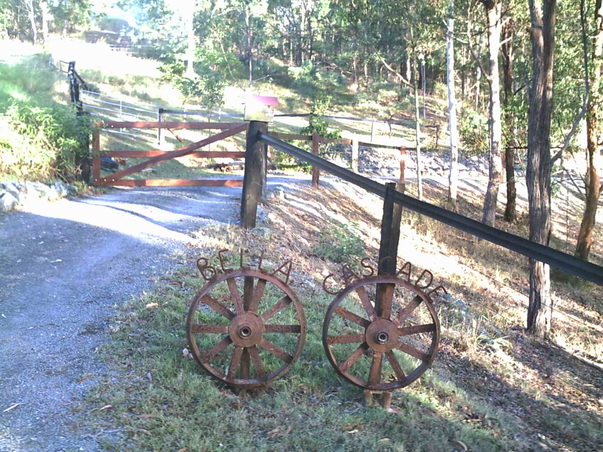 a close up of a fence