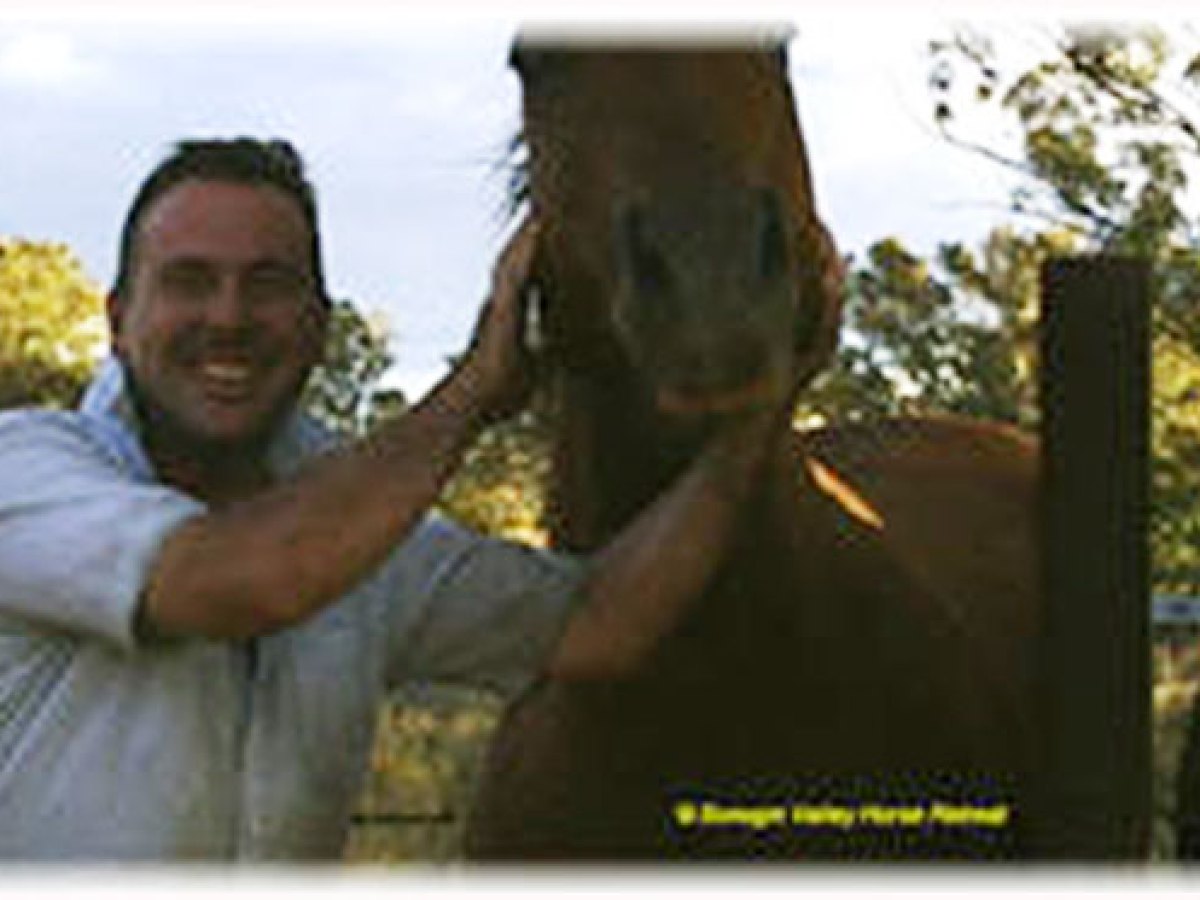 a man holding a sign