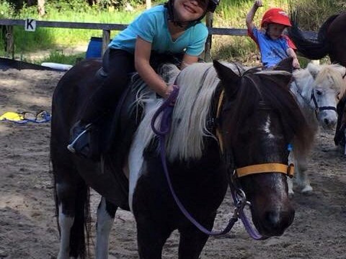 a man riding a horse
