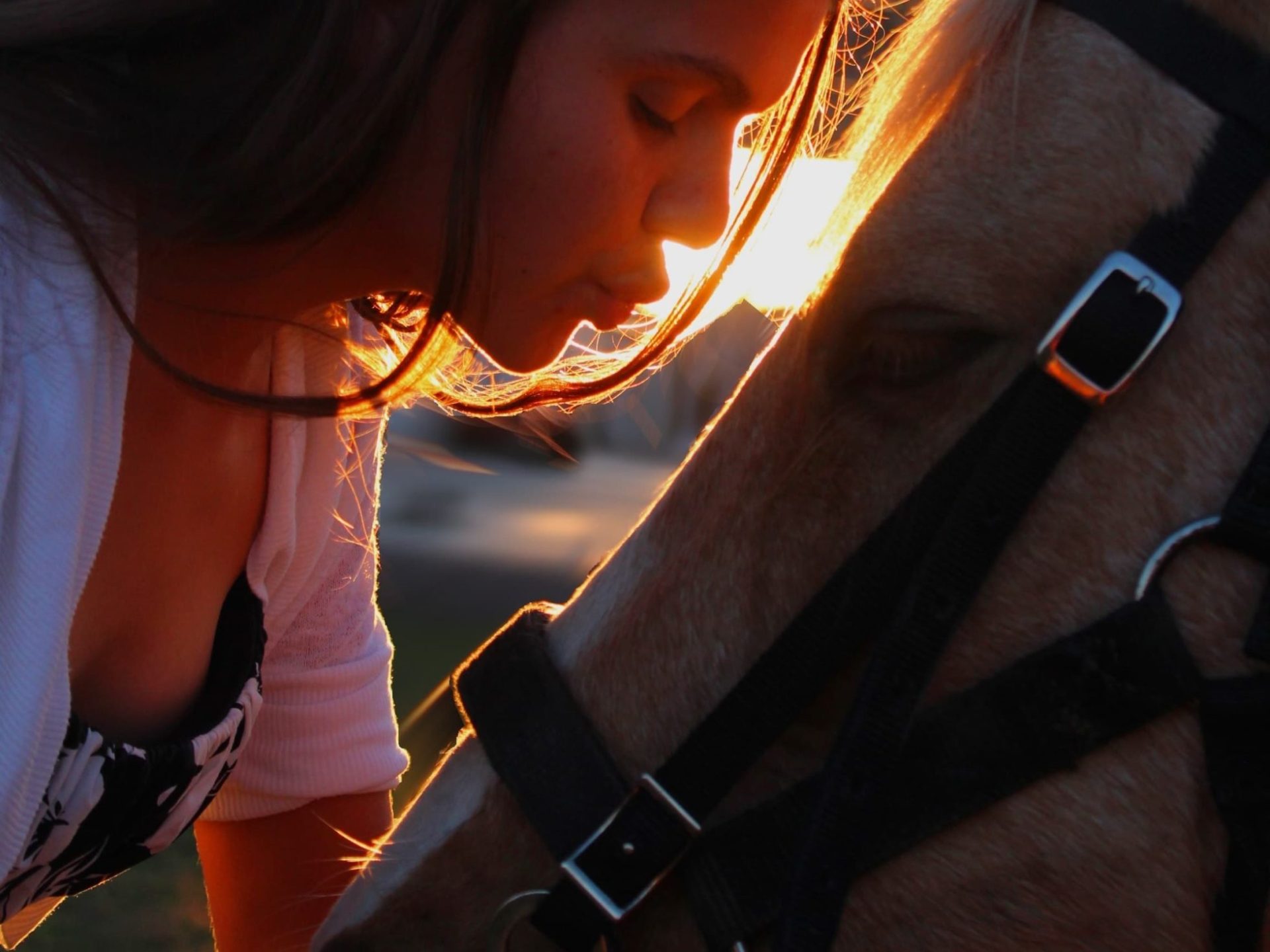 a woman sitting on a horse